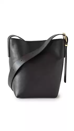 Madewell Women s The Chain-Strap Crossbody Bag in Leather, True Black, One Size