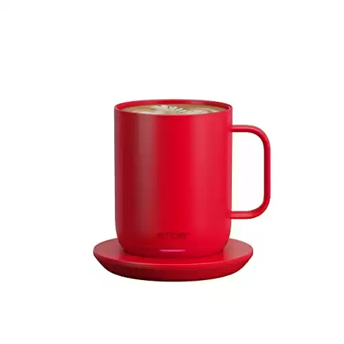 Ember Temperature Control Smart Mug 2, 14 Oz, App-Controlled Heated Coffee Mug with 80 Min Battery Life and Improved Design, (Product) RED