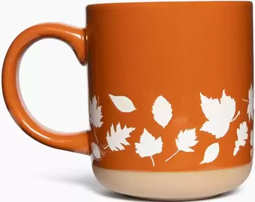 Sweet Water Decor Fall Mug Handcrafted Stoneware Coffee Mug with Autumn Leaves Design Cozy and Stylish Fall Coffee Mugs Unique Durable Fall Mugs for Autumn Perfect Fall Mug for...