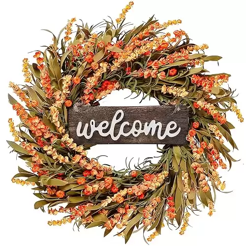 Sggvecsy Artificial Fall Wreath