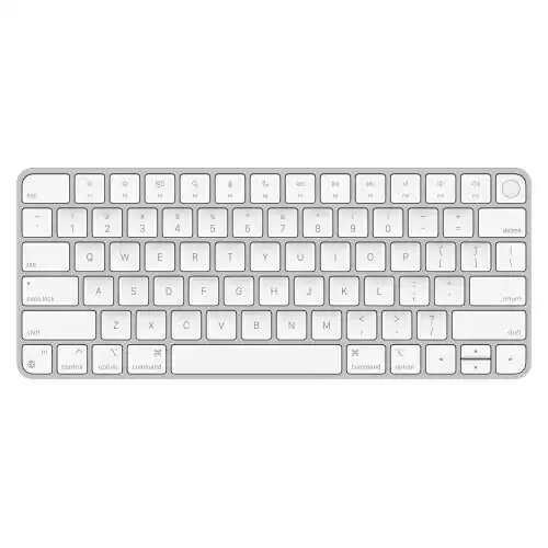 Apple Magic Keyboard with Touch ID: Wireless, Bluetooth, Rechargeable. Works with Mac Computers with Apple Silicon; US English White Keys